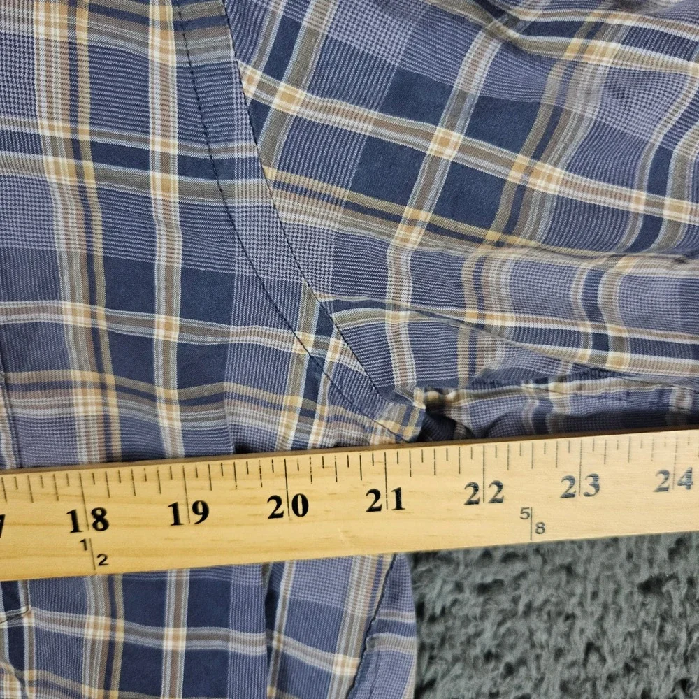 J. Crew 2-ply Mens Plaid Long Sleeve Button Down Casual Shirt‎ Size 16-16.5